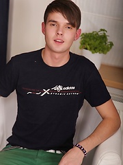 Parker Moore busts a nut all over his smooth chest., Added: 2014-04-29 by BF Collection
